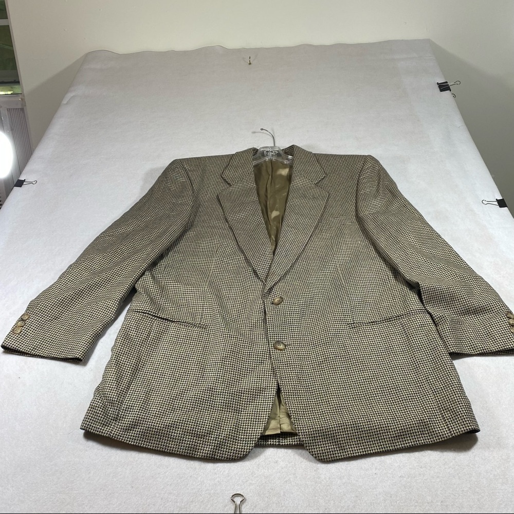 Vito Rufolo Coat Mens 46 Reg Silk Tweed Jacket Brown Sports Coat Lined P…